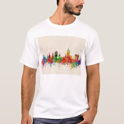 Aberdeen Scotland Skyline T-shirt (Voorkant)