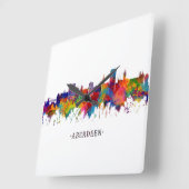 Aberdeen Scotland Skyline Vierkante Klok (Hoek)