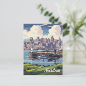 Aberdeen Scotland Travel Briefkaart (Staand voorkant)