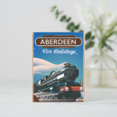 Aberdeen Scotland  treinreisposter Briefkaart (Staand voorkant)