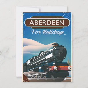 Aberdeen Scotland  treinreisposter Kaart
