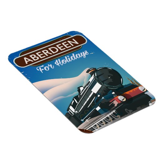 Aberdeen Scotland treinreisposter Magneet (Rechterzijde)