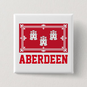 Aberdeen, SCOTLAND Vierkante Button 5,1 Cm