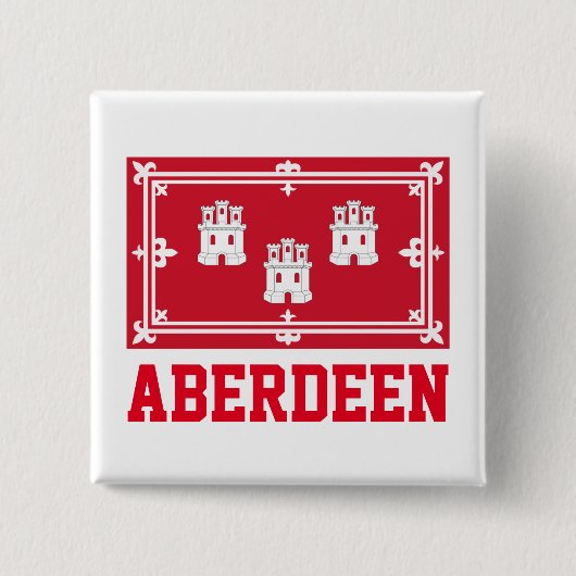 Aberdeen, SCOTLAND Vierkante Button 5,1 Cm (Voorkant)