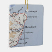 Aberdeen Scotland Vintage Map Keramisch Ornament (Rechts)