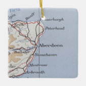 Aberdeen Scotland Vintage Map Keramisch Ornament (Voorkant)
