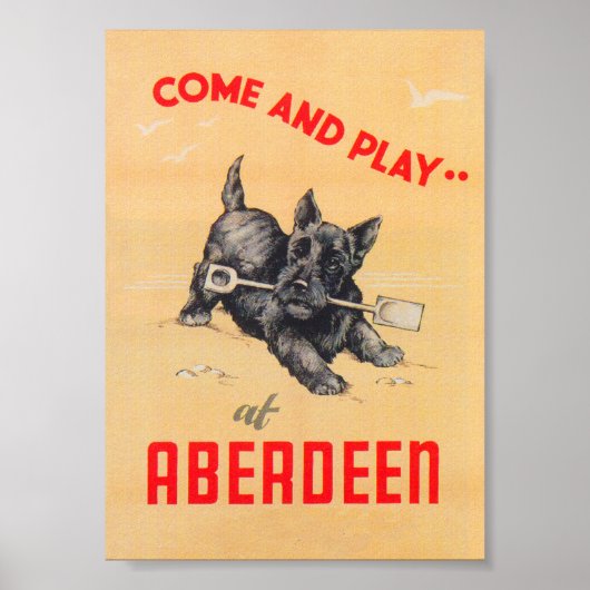 Aberdeen Scotland Vintage Poster (Voorkant)