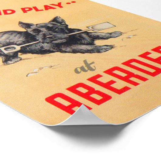 Aberdeen Scotland Vintage Poster (Hoek)