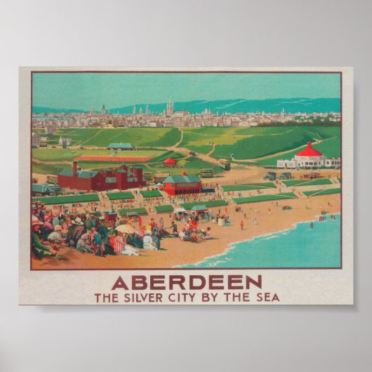Aberdeen Scotland Vintage Poster (Voorkant)