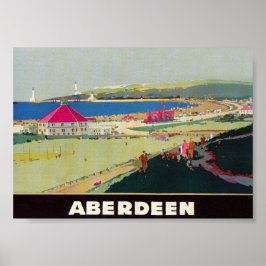Aberdeen Scotland Vintage Poster