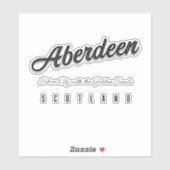 Aberdeen "Silver City met de gouden zanden" Sticker (Vel)