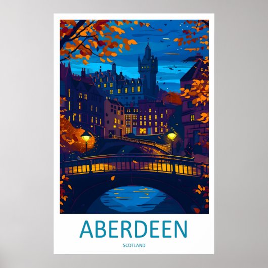 Aberdeen Ski Vintage Park Nationale Reisposter Poster (Voorkant)