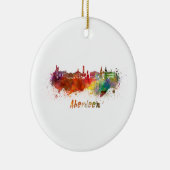 Aberdeen skyline in watercolor keramisch ornament (Rechts)