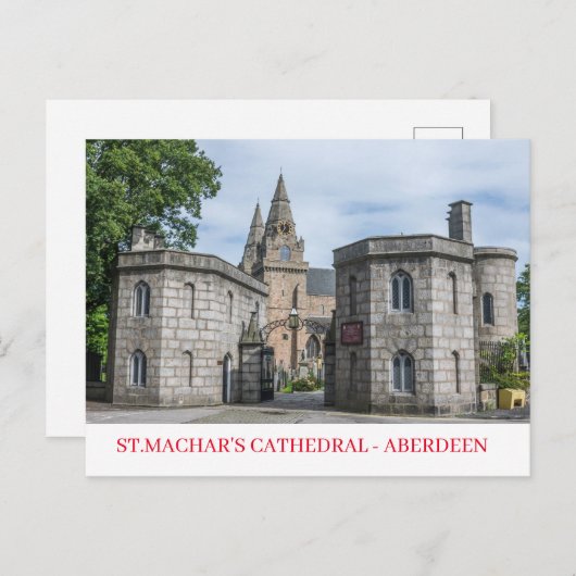 Aberdeen St.Machar Cathedral uitzicht briefkaart (Voorkant / Achterkant)