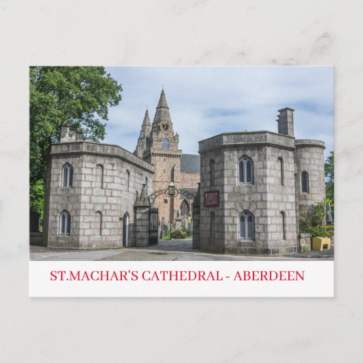 Aberdeen St.Machar Cathedral uitzicht briefkaart (Voorkant)
