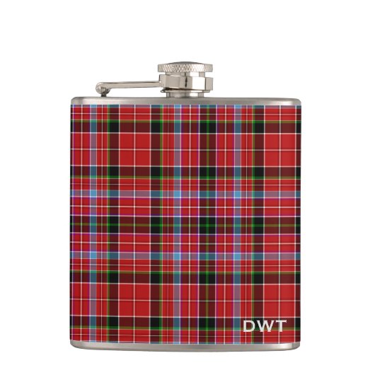 Aberdeen Tartan-monogram Heupfles (Voorkant)