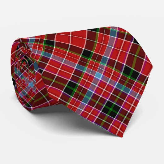 Aberdeen Tartan Scottish District Plaid Stropdas (Opgerold)
