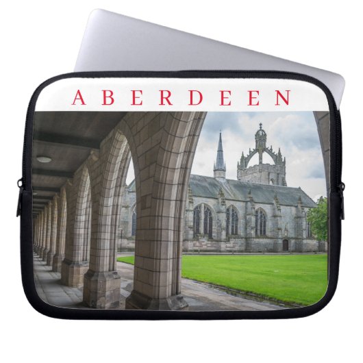 Aberdeen University uitzicht laptop hoesje Sleeve (Voorkant)