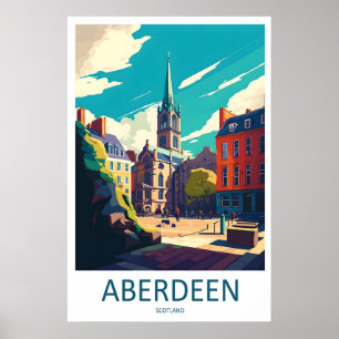 Aberdeen Vintage Reisposter Ski Nationaal Park Poster
