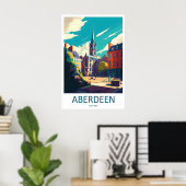 Aberdeen Vintage Reisposter Ski Nationaal Park Poster (Thuiskantoor)