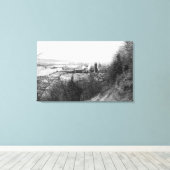 Aberdeen, WA Town Uitzicht Mill en Harbour Photogr Canvas Afdruk (Insitu (Houten vloer))