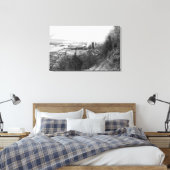 Aberdeen, WA Town Uitzicht Mill en Harbour Photogr Canvas Afdruk (Insitu (Slaapkamer))