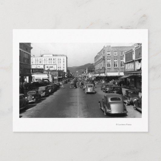 Aberdeen, WA - Uitzicht van de straat van Wishkan Briefkaart (Voorkant)