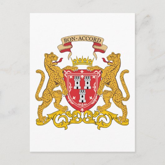 Aberdeen wapenschild briefkaart (Voorkant)