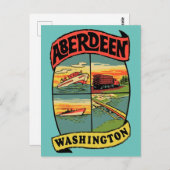 Aberdeen Washington Vintage Briefkaart (Voorkant / Achterkant)