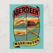 Aberdeen Washington Vintage Briefkaart (Voorkant)
