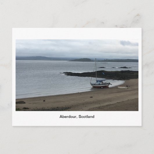 Aberdour Harbour - Boat op strand Briefkaart (Voorkant)