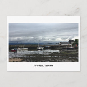 Aberdour Harbour - Boats at Low Tide Briefkaart