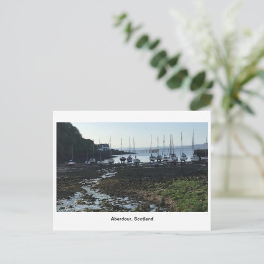 Aberdour Harbour op Dawn Briefkaart (Staand voorkant)