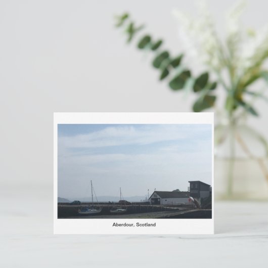 Aberdour Harbour op een heldere dag Briefkaart (Staand voorkant)
