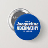 Abernathy for Texas Button, Blue Ronde Button 5,7 Cm (Voorkant /achterkant)