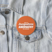 Abernathy for Texas Button, Oranje Ronde Button 7,6 Cm (In situ)