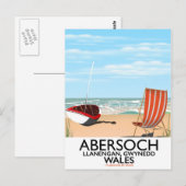 Abersoch Llanengan in Gwynedd, reisposter in Wales Briefkaart (Voorkant / Achterkant)