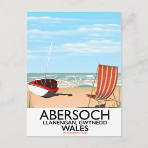 Abersoch Llanengan in Gwynedd, reisposter in Wales Briefkaart