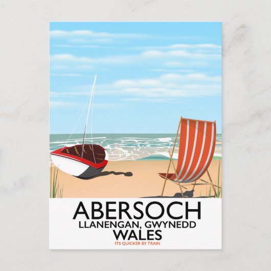 Abersoch Llanengan in Gwynedd, reisposter in Wales Briefkaart (Voorkant)