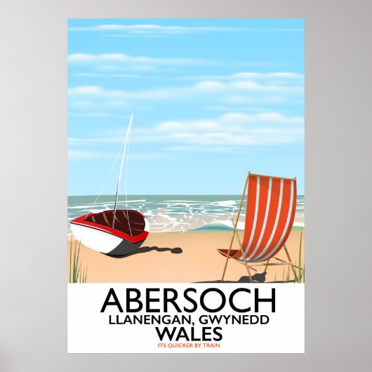 Abersoch Llanengan in Gwynedd, reisposter in Wales Poster (Voorkant)