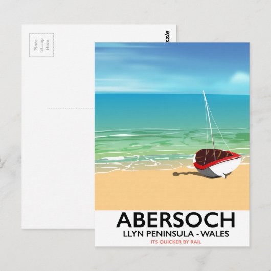 Abersoch, Llyn Peninsula Wales poster Briefkaart (Voorkant / Achterkant)