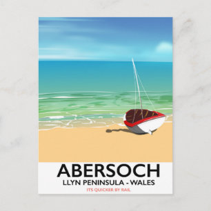Abersoch, Llyn schiereiland Wales vakantieposter Briefkaart