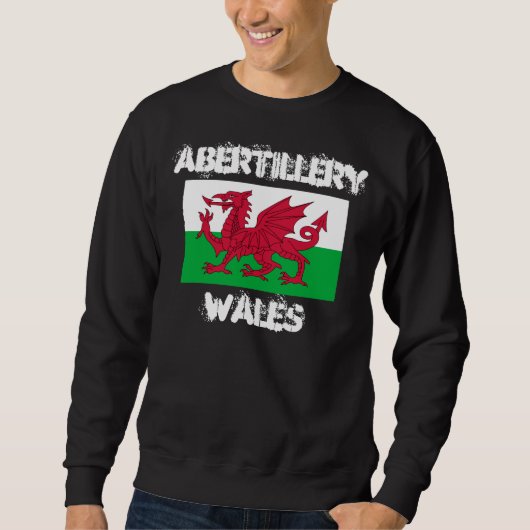 Abertillery, Wales, met Welsh flag Trui (Voorkant)