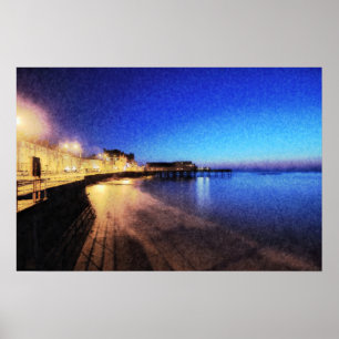 Aberystwyth in het Poster van de nacht