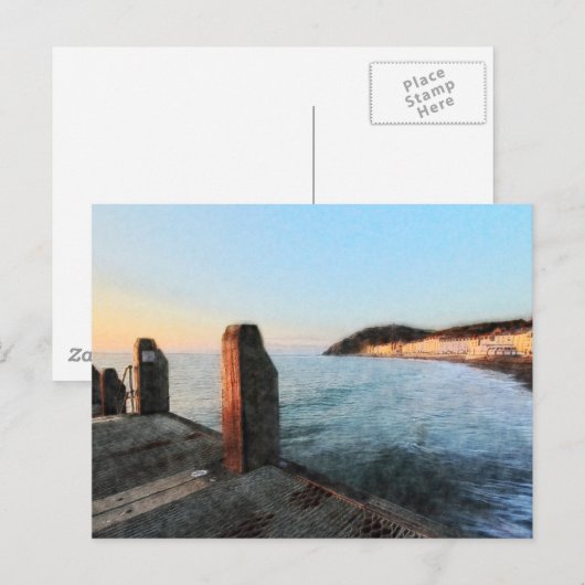 Aberystwyth Zee Front Briefkaart (Voorkant / Achterkant)