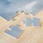 Abessijnse kat in slee laat het sneeuwen Kerstmis Legpuzzel (Zijkant)