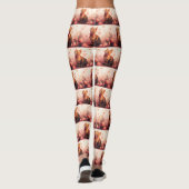Abessijnse kat met Rozen - Valentijnsdag Leggings (Achterkant)