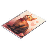 Abessijnse kat met Rozen - Valentijnsdag Notitieboek (Linkerzijde)