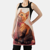 Abessijnse kat met Rozen - Valentijnsdag Schort (Insitu)