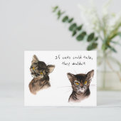 Abessijnse katten / Gepersonaliseerd Feestdagenkaart (Staand voorkant)